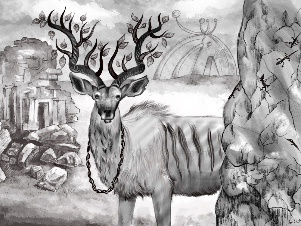 Arianna Gritti - Illustazioni - sogno di antilope